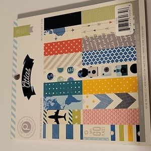 Pink Paislee Atlas 6x6scrapbook travel Patterned Paper Pad